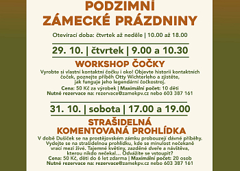 Podzimní prázdniny na Zámku Prostějov!