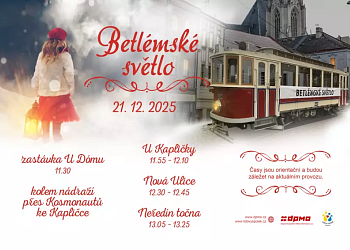 Rozvoz Betlémského světla historickou tramvají