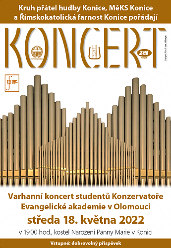 Varhanní koncert studentů Konzervatoře Evangelické akademie v Olomouci