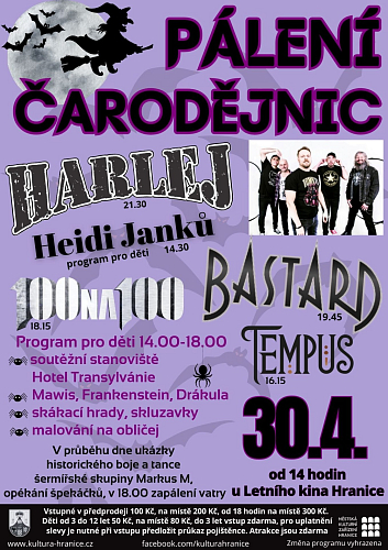 Pálení čarodějnic u letního kina