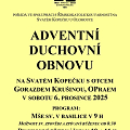 Adventní duchovní obnova na Sv. Kopečku