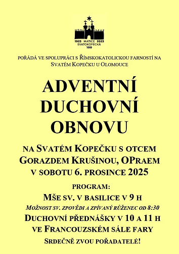 Adventní duchovní obnova na Sv. Kopečku