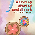 Malovaný dřevěný medailonek