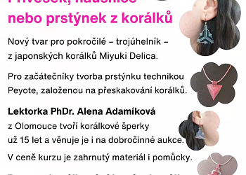 Tvůrčí workshop: Náušnice, přívěsek nebo prstýnek z korálků