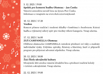 Adventní koncerty v Červeném kostele
