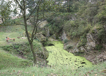 Natürlichen Standort auf dem Felsen in der Nähe Vranovice